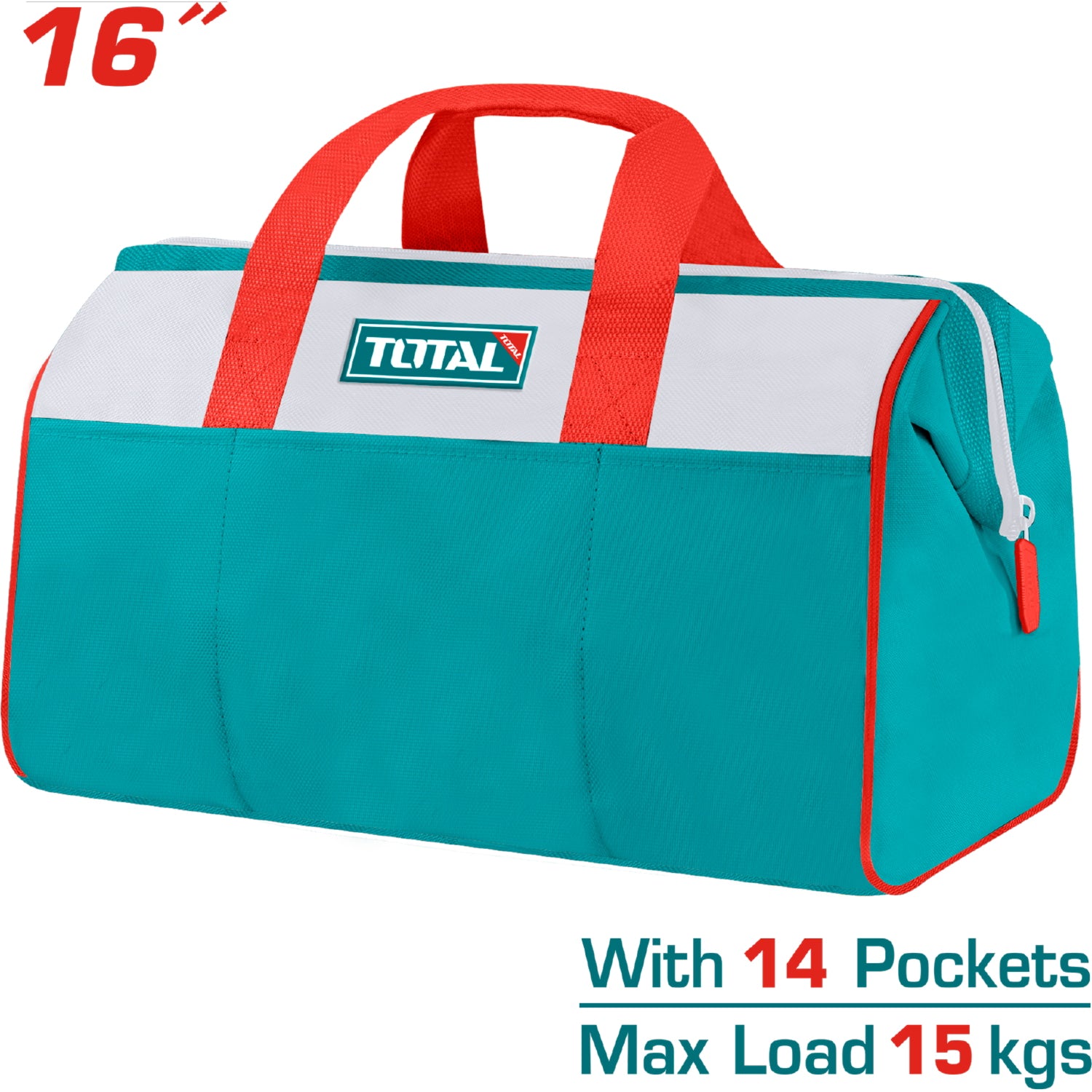 Bolsa de herramientas de 14 bolsillos. 16"