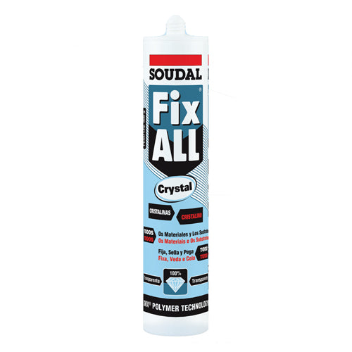 Fix All Crystal SOUDAL peg transp alta adher y resistencia(calidad del high tack)100% cryst.290ml