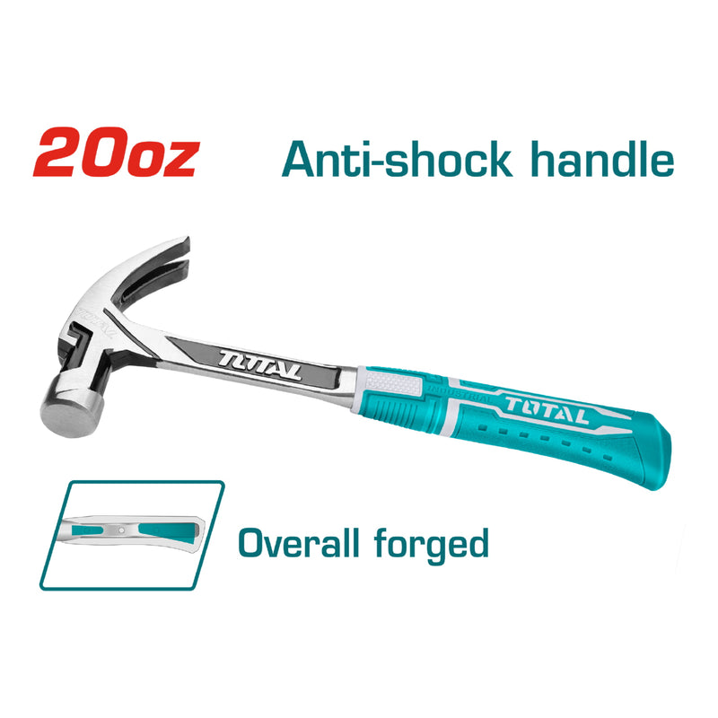 Martillo de Orejas forjado de Acero de 20oz/560 g.Tratamiento térmico. Mango anti golpe.