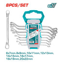 8pza juego llaves/anillo para tuerca 6x7,8x9,10x11,12x13,14x15,16x17,18x19,20x22mm.