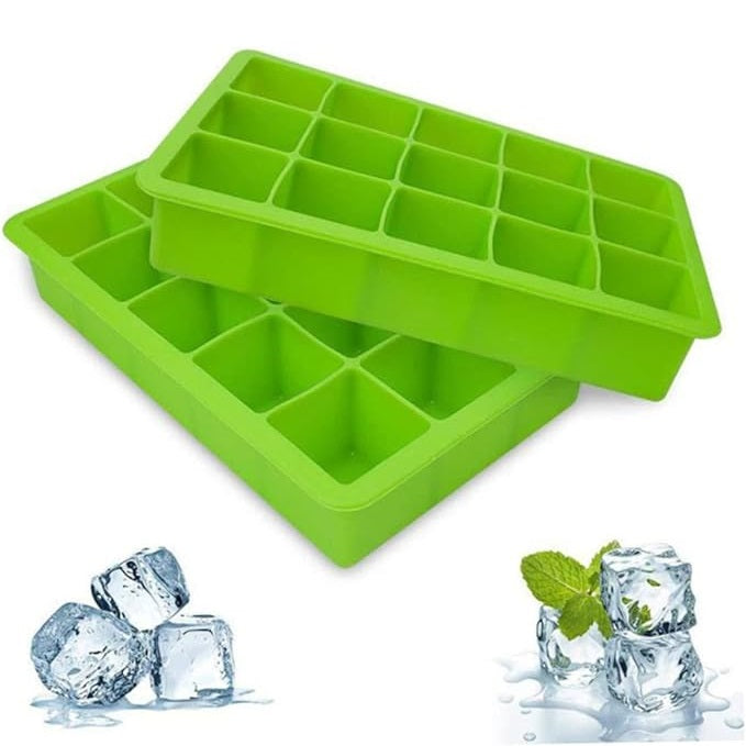 Bandeja de silicon para cubos de hielo con tapa 1 unidad
