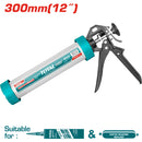 Pistola calafateadora de silicon de 12" PARA SALCHICHA Y TUBO 2 EN 1 aluminio 305x54mm. Alta calidad