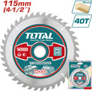 Disco corte madera 115mm 4 1/2"  40T,Mandril:22.2mm Anillo reductor:16mm