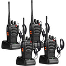Juego de 4 Radios de 2 vías y 16 canales. Color Negro.