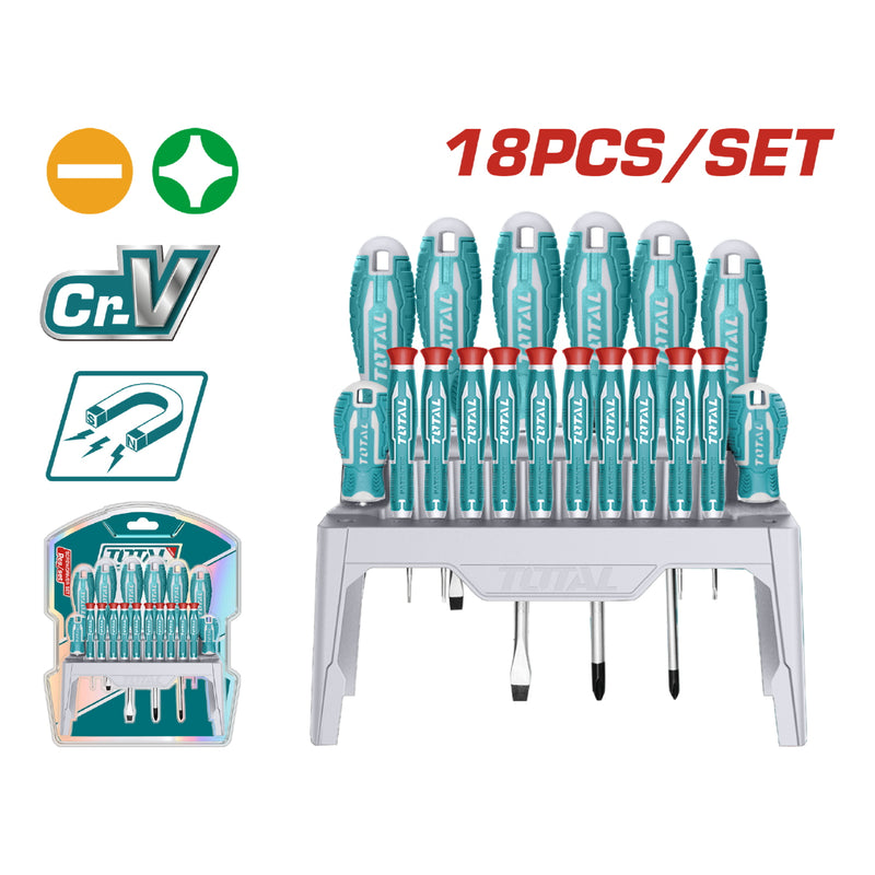 Juego de 18 pcs de destornilladores regulares y de presicion. CR-V