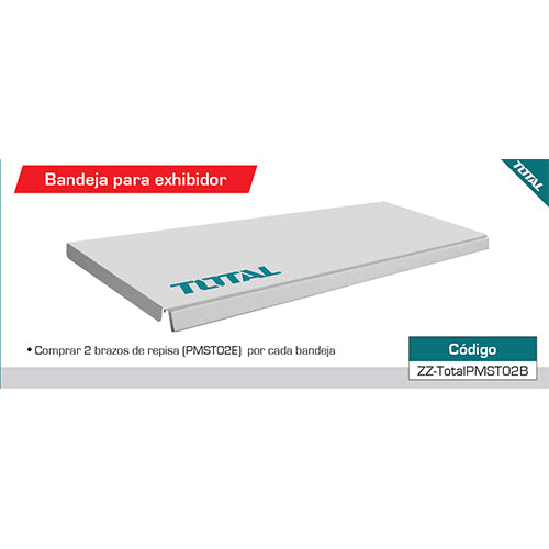 Juego de 1 Bandeja y 2 Brazos para Exhibidor TOTAL 380 mm