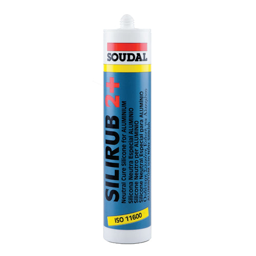 SOUDAL Silirub +2 Negro Silicon neutro (Altisima calidad)  300ml.