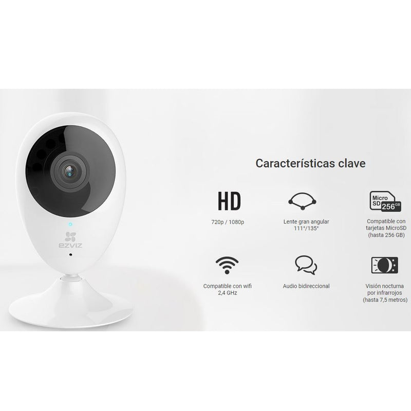 Cámara de seguridad inteligente para interiores con resolución HD. EZVIZ
