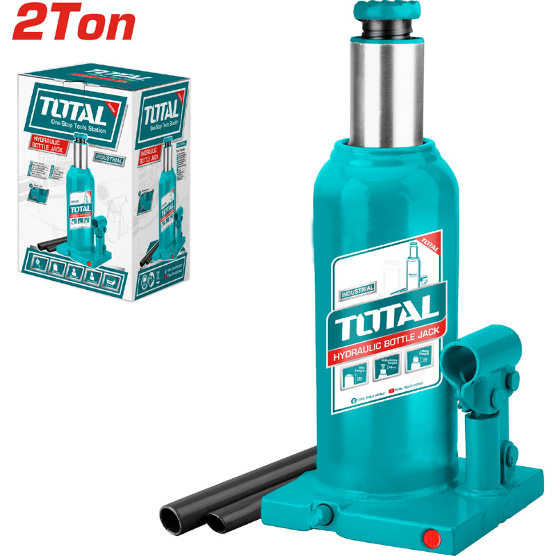 Gato hidraulico botella,2Ton c/valv de seguridad,altura min181mm max345mm,Recorrido 164mm,peso 2.6kg