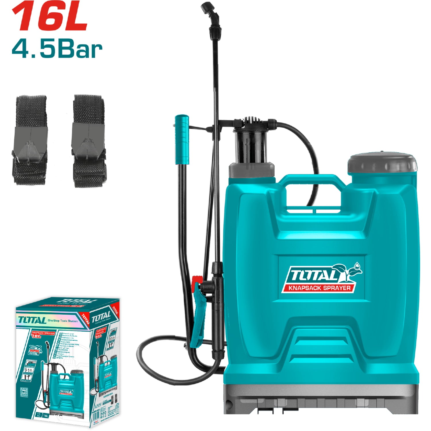 Fumigadora asperjadora Rociador Manual Mochila Para Uso Agrícola 16 Litros. 4.5BAR