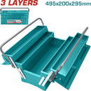 Caja de herramientas metalica TOTAL 495x200x295mm. 0.8 mm