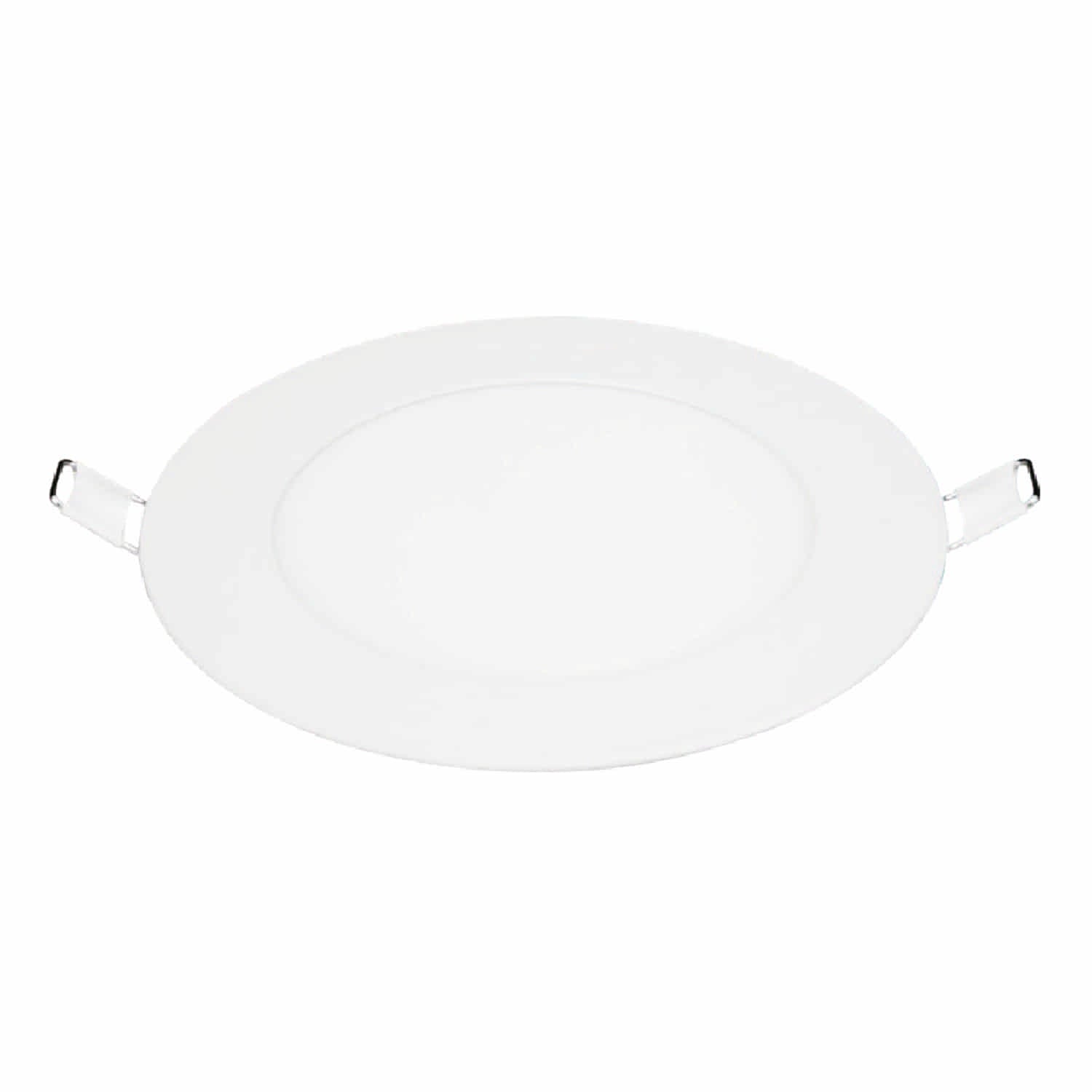 Panel LED Recesado Redondo 12W 3000K Luz blanca. Lámpara de techo empotrado.