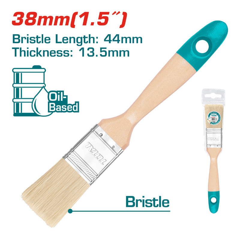 Brocha de 1 1/2". Mango de madera.