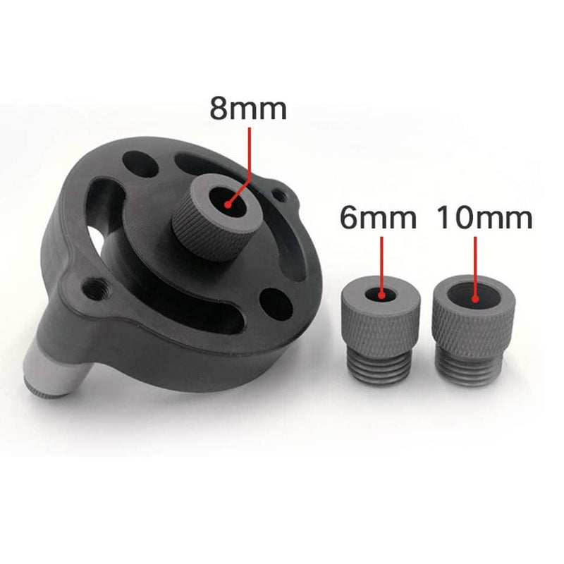 Guía autocentrante para perforación de agujeros en cantos de madera 6/8/10mm