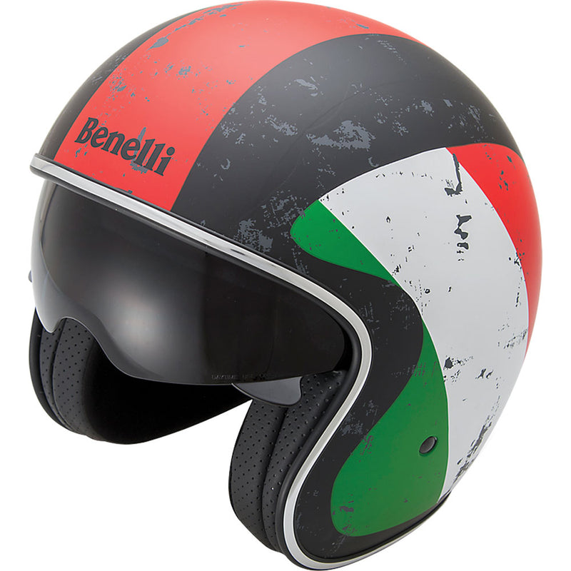 Casco Leoncino Retro Bandera de Italia L