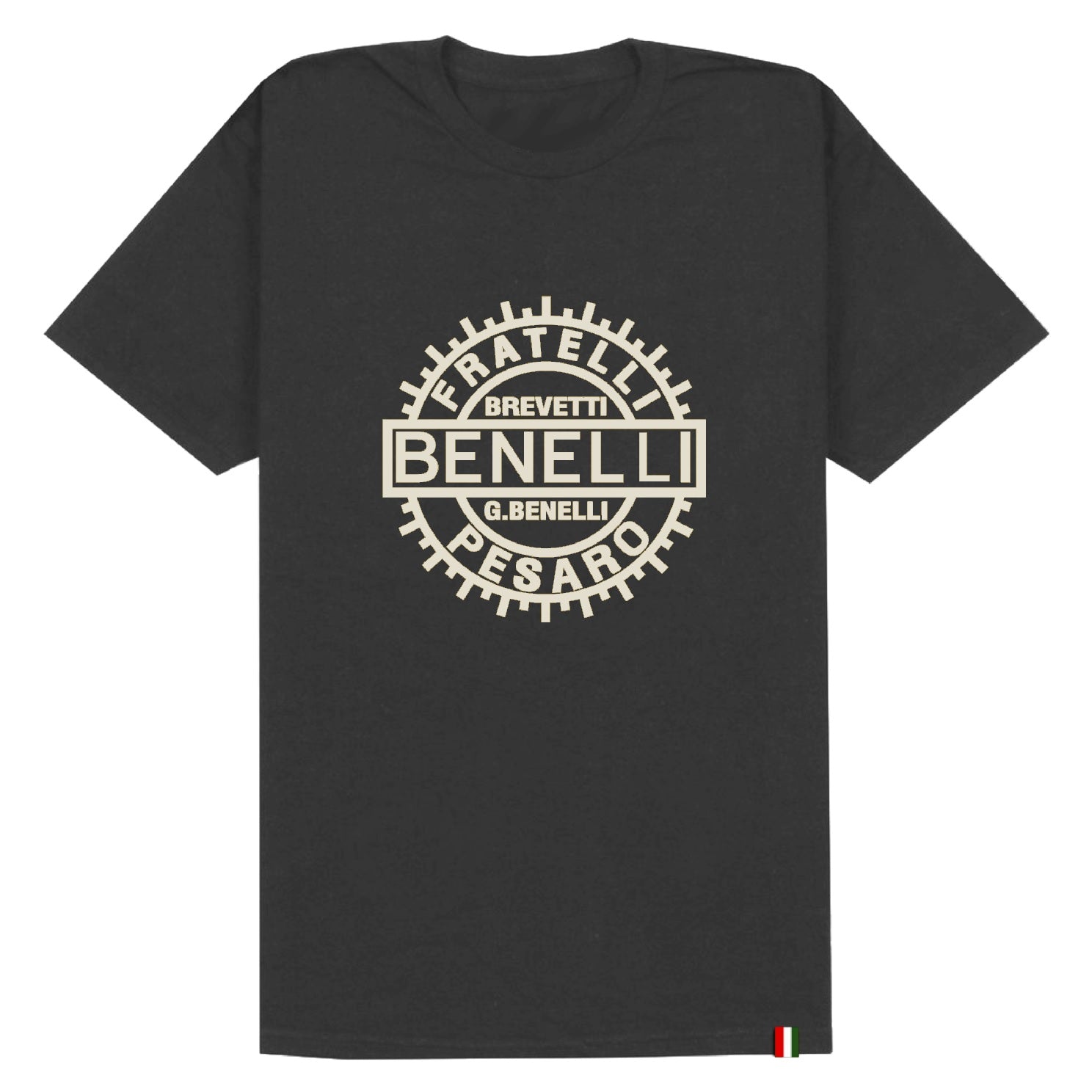 Franela negra con logo Benelli New talla XL