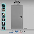 Puerta Multiuso Reversible 990x2140mm marco MC3 color Gris 7035