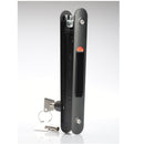 Cierre perimetral manual tornillo visto y Uñero embutido incluido. Cilindro llave Estrella. Negro