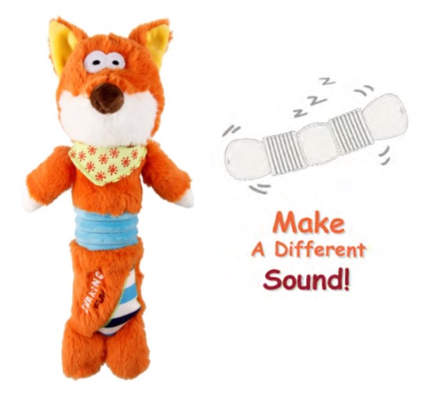 Juguete Plush zorro naranja para mascota