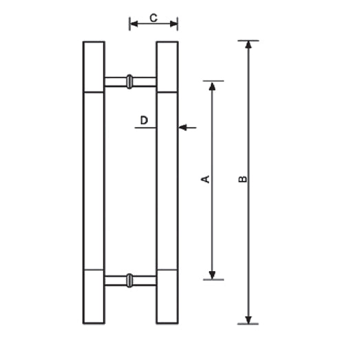Tiradores rectos de puertas