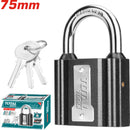 Candado acero antipalanca 75mm. Cilindro de latón. Incluye 3 llaves.