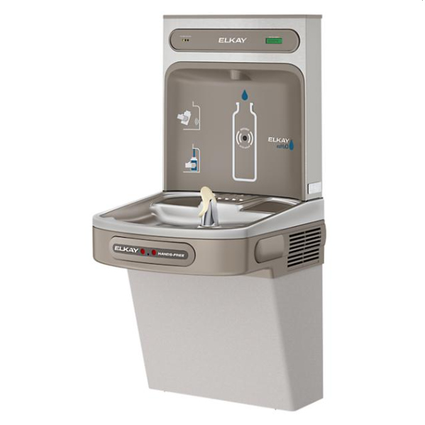 Fuente de agua sin contacto, con sensor de llenado de botella y activación manos libres. Elkay