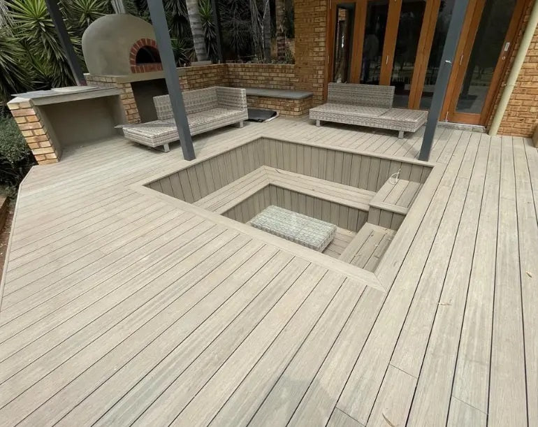 Angulo Remate Deck Gris claro WPC Exteriores 50x50x2900mm