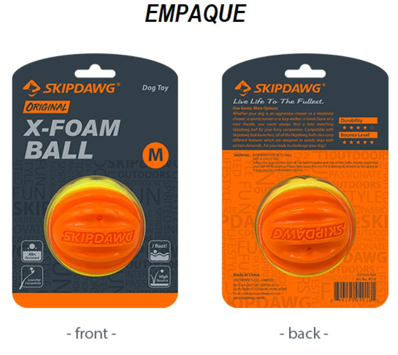 Pelota resistente X-FOAM naranja para mascota