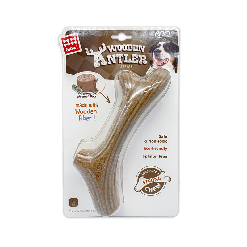 Juguete con madera real masticable mascotas talla L