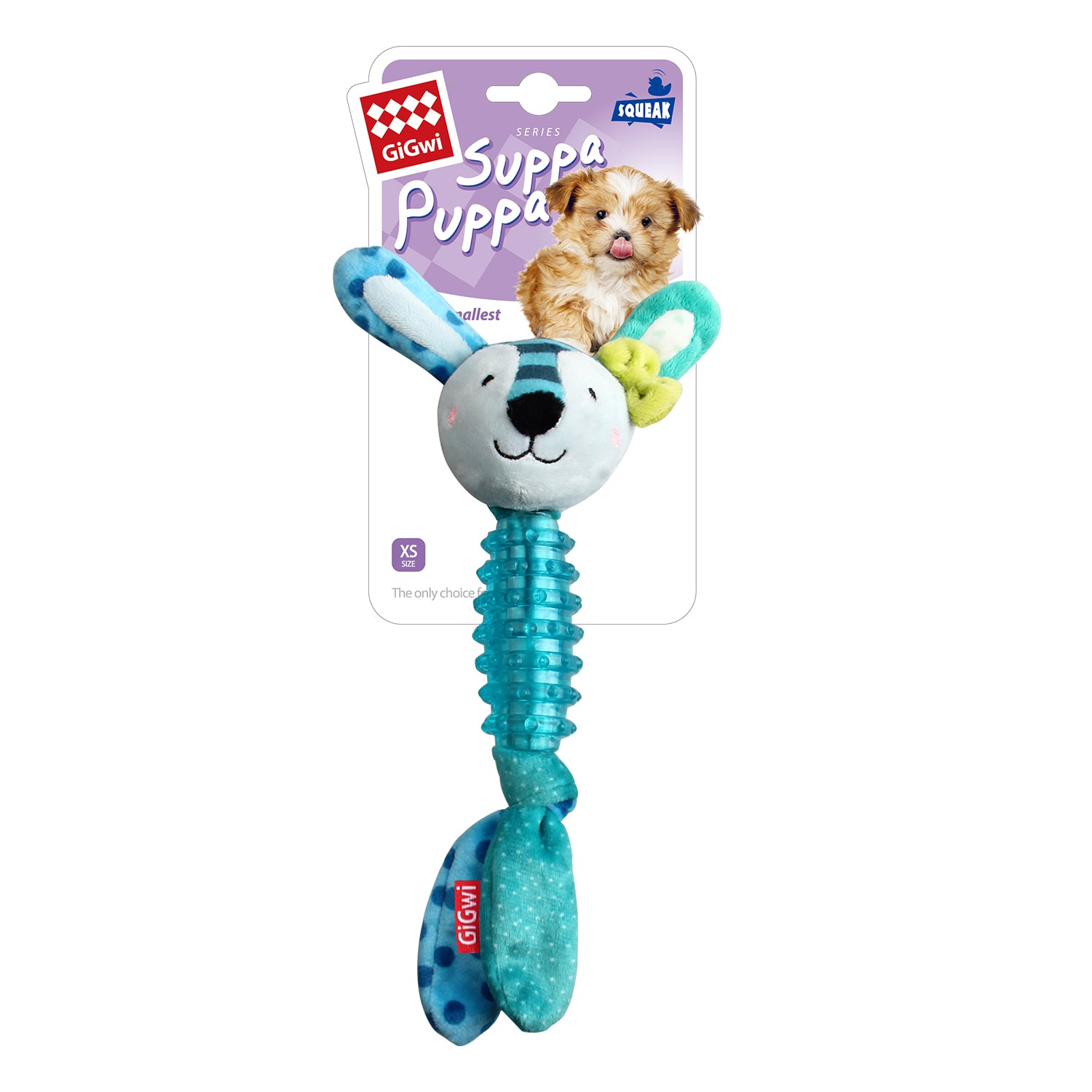 Juguete Suppa conejo azul para mascotas pequeñas