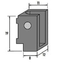 Escuadra Mecanizada para Acople de Pilastra. Easy Office