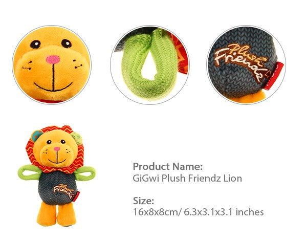 Juguete Plush León de tela para mascotas