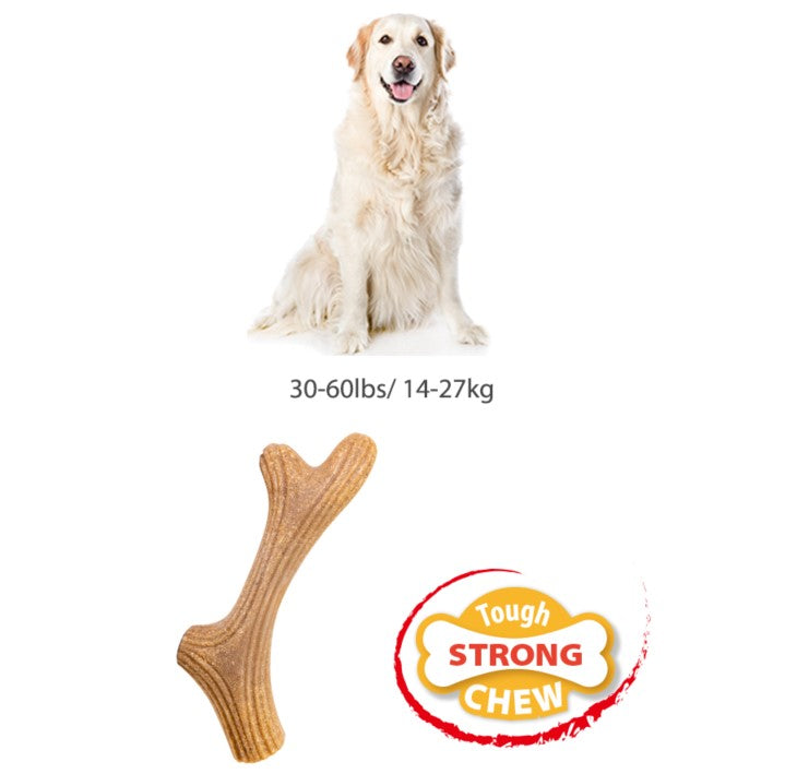 Juguete con madera real masticable para mascotas M