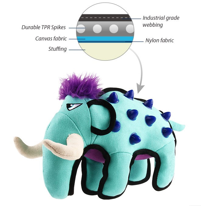 Peluche mamut resistente Duraspikes para mascotas