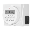 Temporizador digital programable por 7 días, tomacorriente dual timer reloj apagado automatico