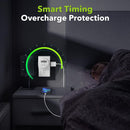 Temporizador digital programable por 7 días, tomacorriente dual timer reloj apagado automatico