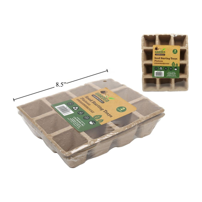 Bandejas de germinacion de semillas de 2 piezas, 8.3x6.7x2 "