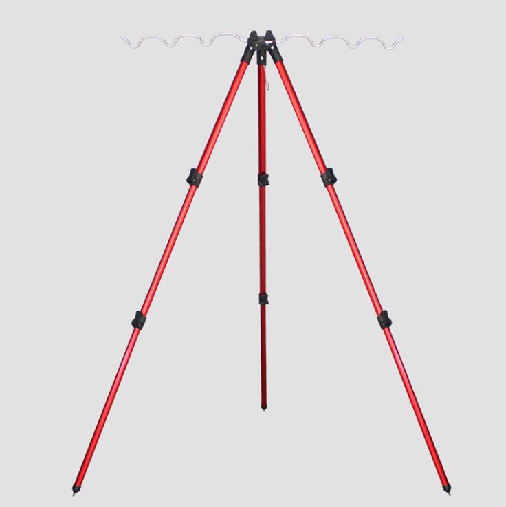 Tripode soporte de cañas de pesca ROJO