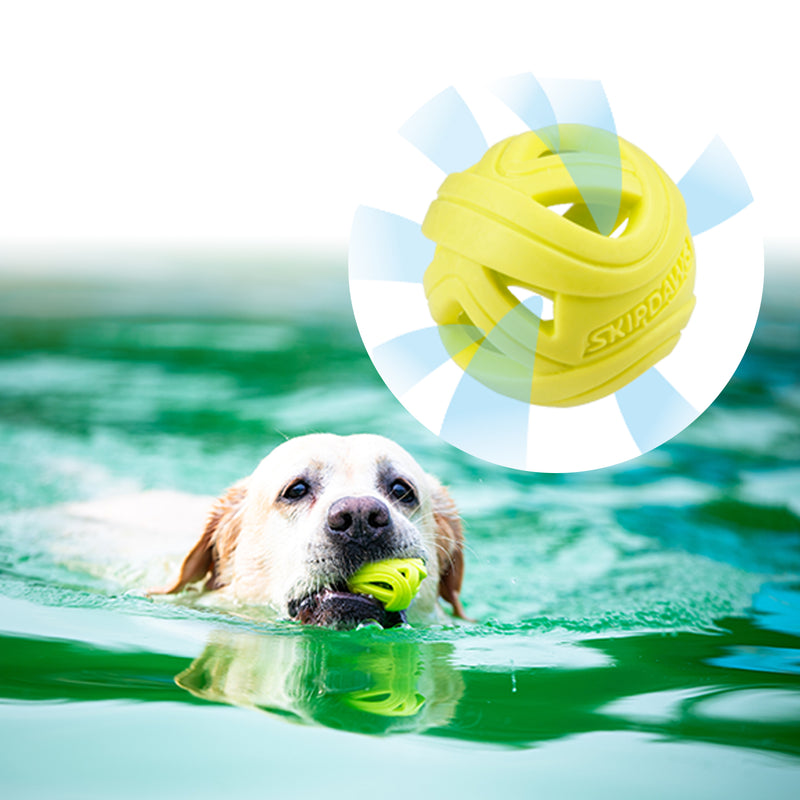 Pelota Breezy amarilla 2 unidades para mascota