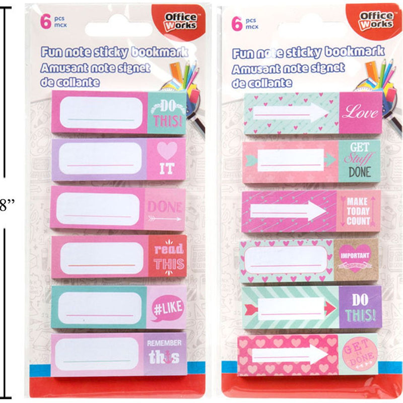 Marcadores adhesivos para libros 2 estilosBolsa OPP con cabecera