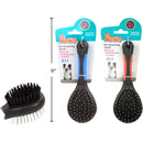Cepillo para perros de doble cara 2 en 1, 6 ", (1pza) (Viene en colores variados al azar)