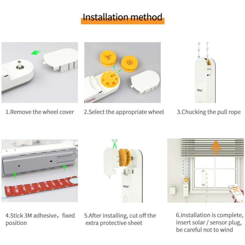Motor inteligente para automatización de persianas, con panel solar y cargador