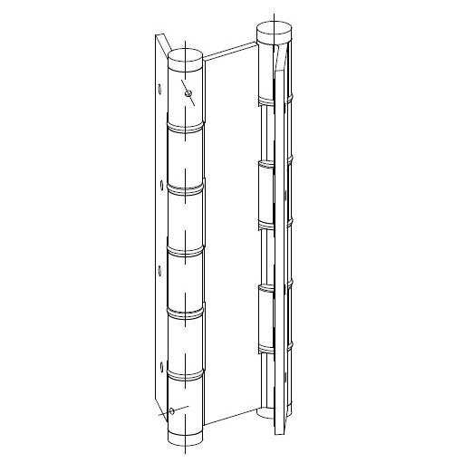 Par de Bisagras Vaiven Puerta Aluminio Europea. Color Blanco. Soporta 80Kg