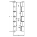 Par de Bisagras Vaiven Puerta Aluminio Europea. Color Blanco. Soporta 80Kg