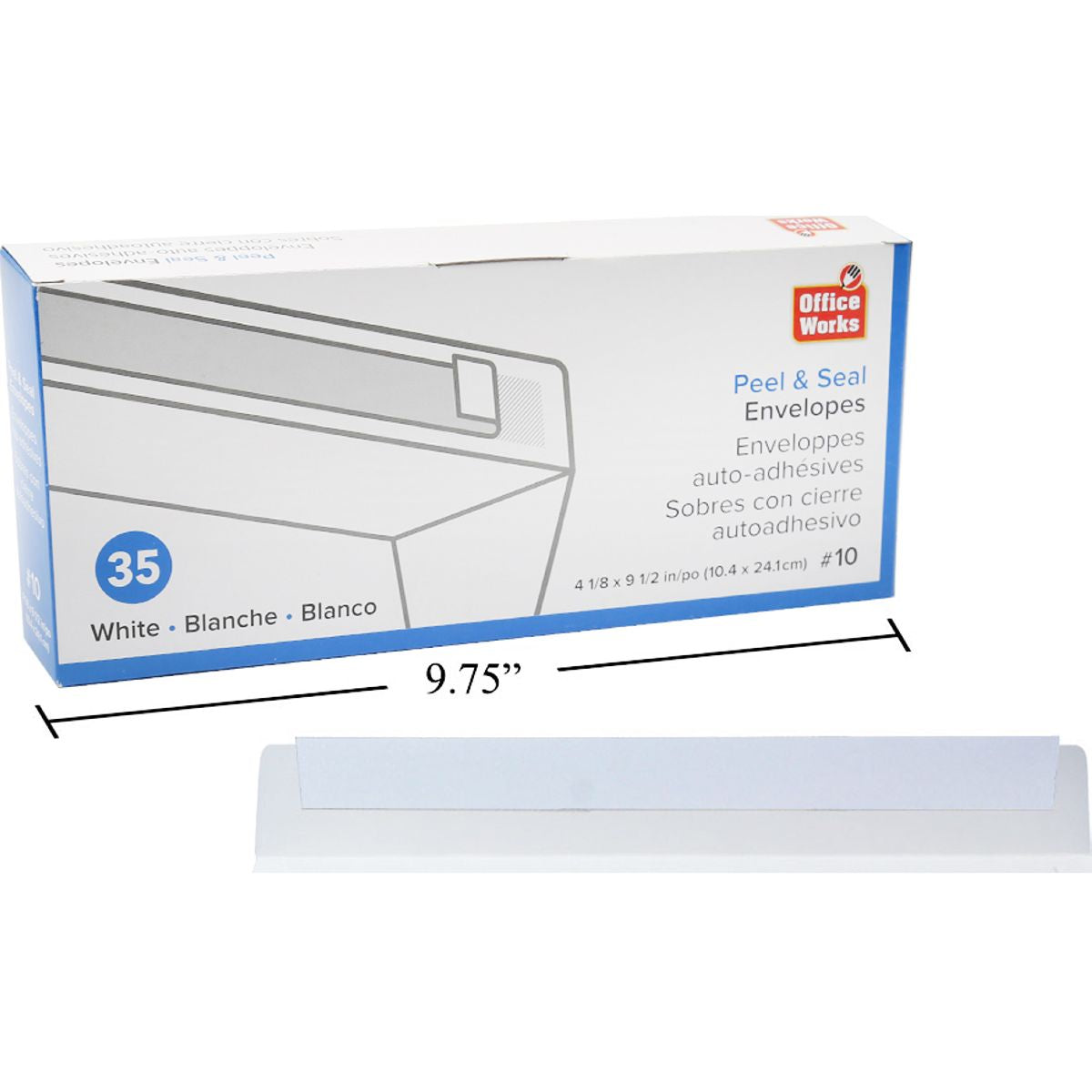 Sobres despegables y sellados n.o 10 de 35 piezas