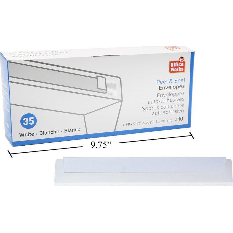 Sobres despegables y sellados n.o 10 de 35 piezas