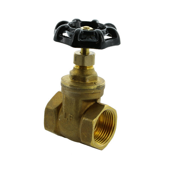 Llave de paso de compuerta con rosca de 1"  bronce