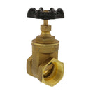 Llave de paso de compuerta con rosca de 1 1/2"  bronce