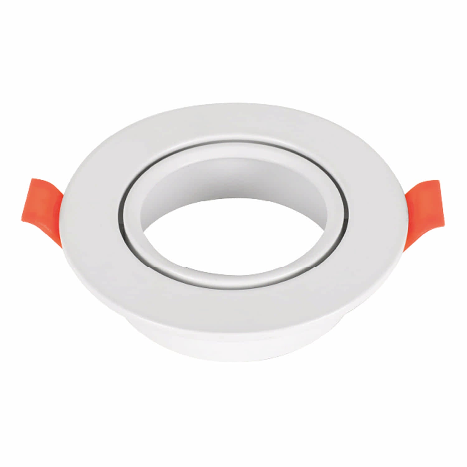 Aro empotrable soporte Ojo de Buey 1XGU10 aluminio blanco para Interior y Exterior. Φ88x25mm. Dirigible. Redondo. Incrustable