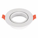 Aro empotrable soporte Ojo de Buey 1XGU10 aluminio blanco para Interior y Exterior. Φ88x25mm. Dirigible. Redondo. Incrustable